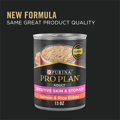 Purina Pro Plan Sensitive Skin and Stomach Wet Dog Food Pate Salmon and Rice Entree