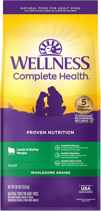 Complete Health Dry Dog Food with Grains, Natural Ingredients, All Breeds, for Adult Dogs