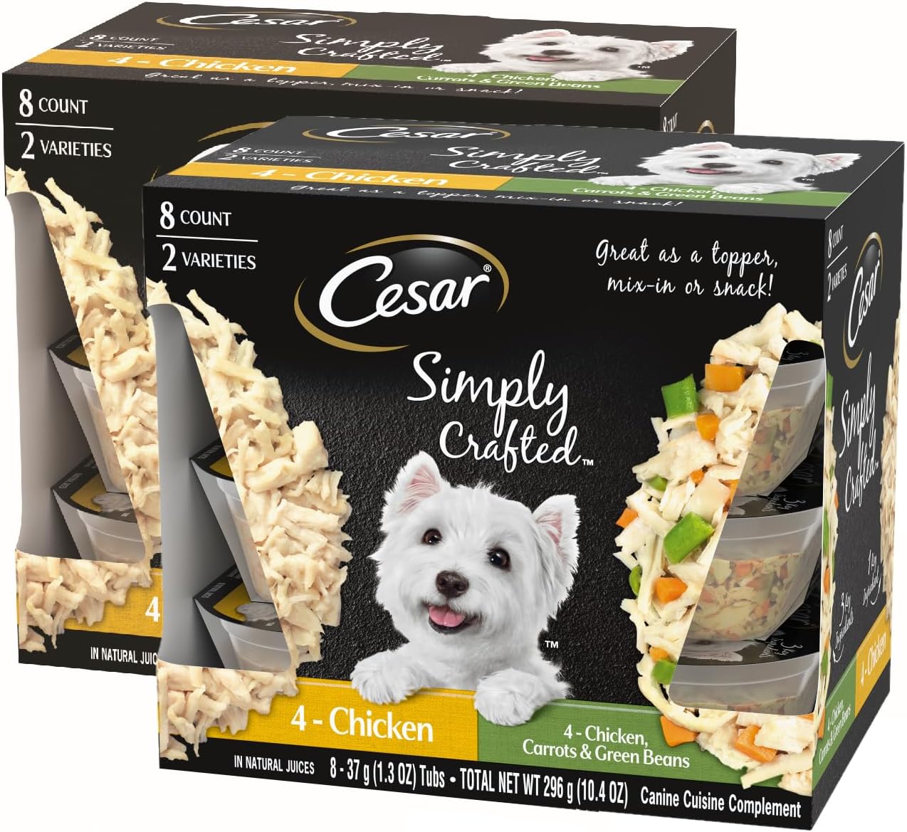 Simply Crafted Adult Wet Dog Food Meal Topper, Chicken, Carrots, Barley & Spinach