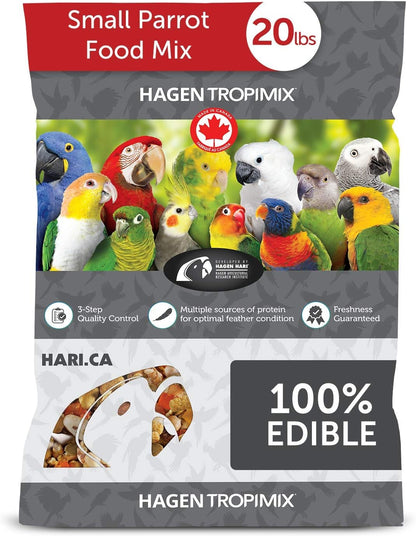 Hari Hagen Tropimix Enrichment Food for Small Parrots - HARI Small Parrot Food with Seeds, Fruit, Nuts, Vegetables, Grains, and Legumes