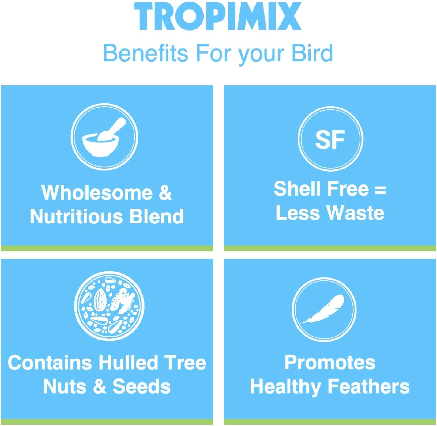 Hari Hagen Tropimix Enrichment Food for Small Parrots - HARI Small Parrot Food with Seeds, Fruit, Nuts, Vegetables, Grains, and Legumes