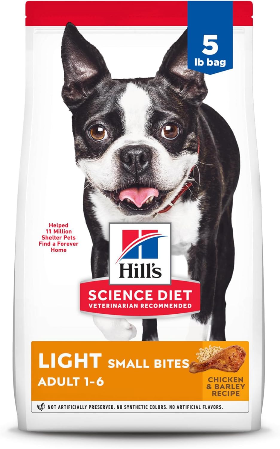 Hill's Science Diet Light , Adult 1-6, Weight Management Support, Small Kibble, Dry Dog Food, Chicken & Barley