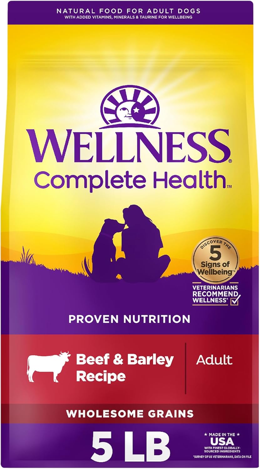 Complete Health Dry Dog Food with Grains, Natural Ingredients, All Breeds, for Adult Dogs