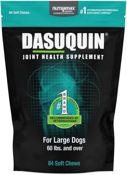 Nutramax Dasuquin Joint Health Supplement for Large Dogs - with Glucosamine, Chondroitin, ASU, Boswellia Serrata Extract, and Green Tea Extract, 84 Soft Chews