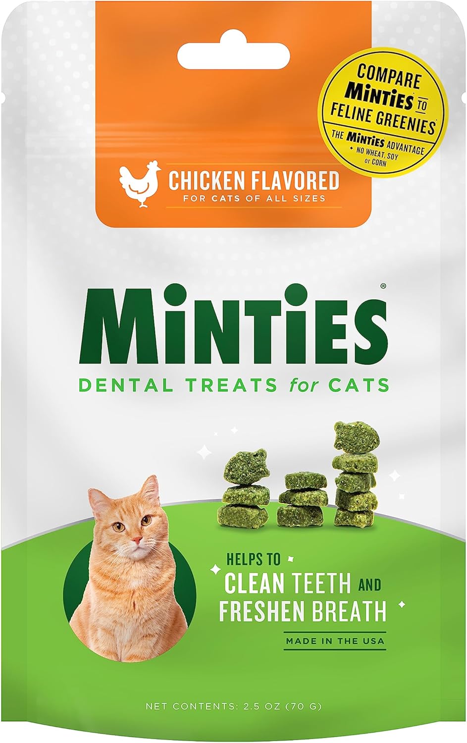 Minties Dental Chews for Dogs, Vet-Recommended Mint-Flavored Dental Treats for Medium Dogs, Dental Bones Clean Teeth, Fight Bad Breath, and Removes Plaque and Tartar