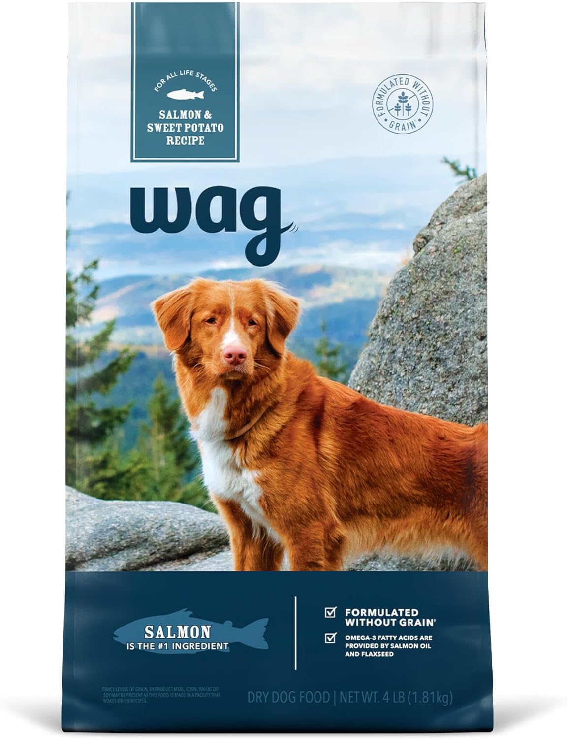 Amazon Brand - Wag Dry Dog Food Salmon & Sweet Potato, Grain Free