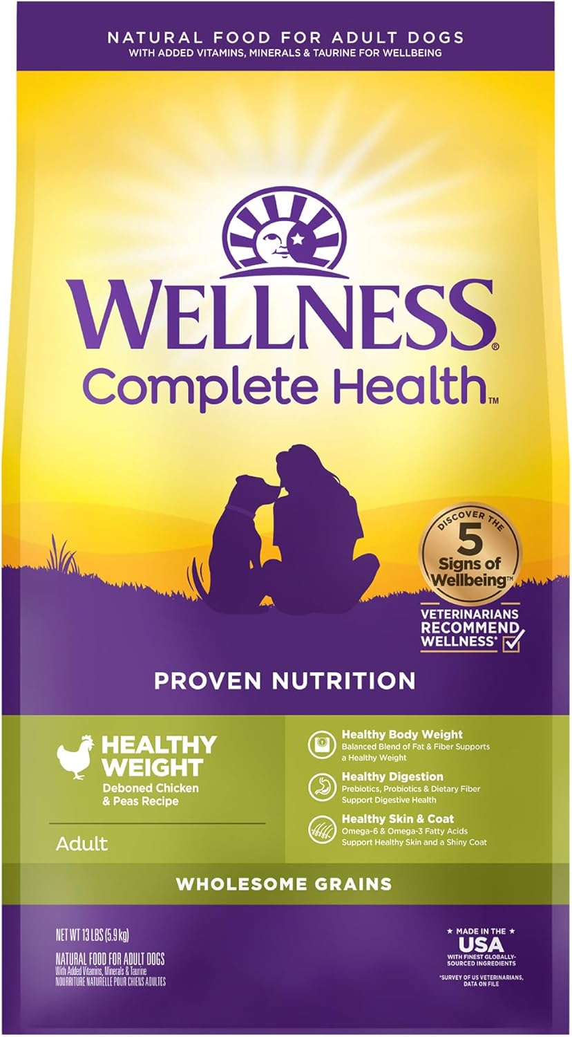 Complete Health Dry Dog Food with Grains, Natural Ingredients, All Breeds, for Adult Dogs