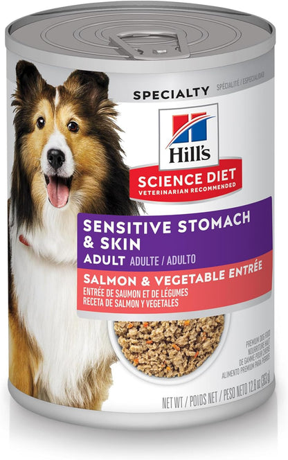 Wet Dog Food, Adult, Sensitive Stomach & Skin, Tender Turkey & Rice Stew