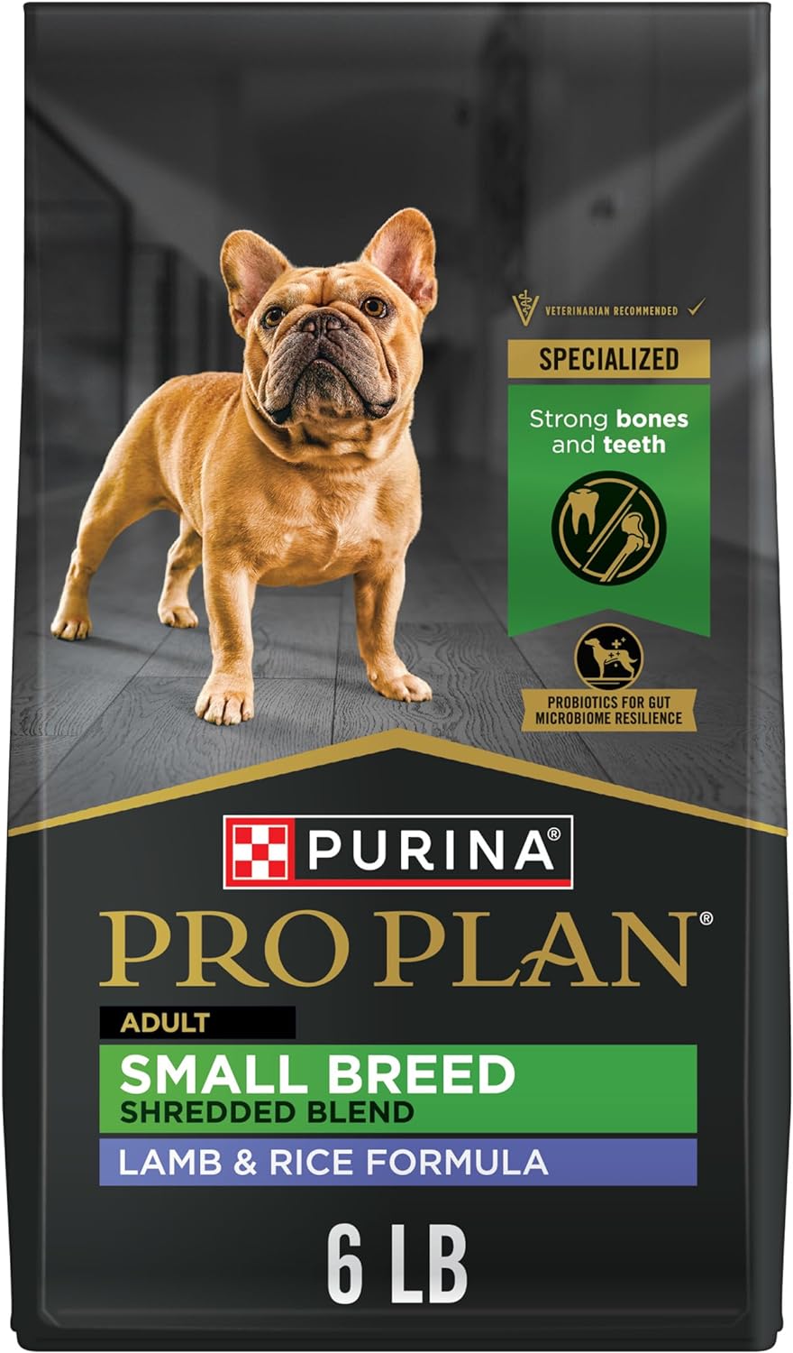 Purina Pro Plan Small Breed Dog Food with Probiotics for Dogs, Shredded Blend Chicken & Rice Formula