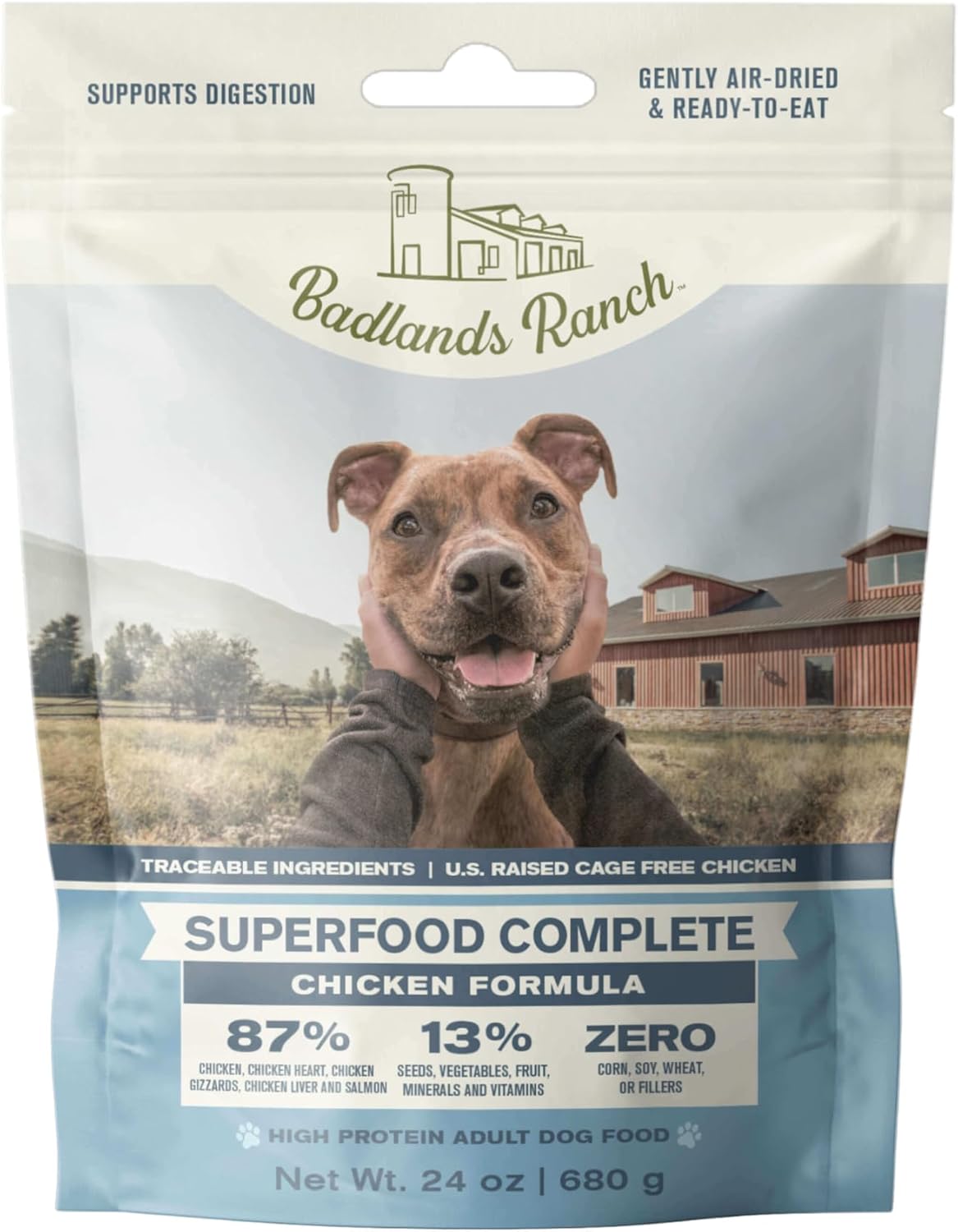 By Katherine Heigl- Superfood Complete Beef Formula Adult Dog Food, Air-Dried, High Protein, Zero Fillers, Superfood Nutrition