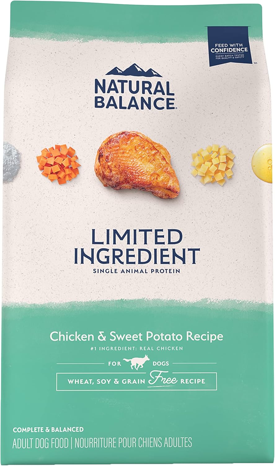 Limited Ingredient Adult Grain-Free Dry Dog Food, Salmon & Sweet Potato Recipe