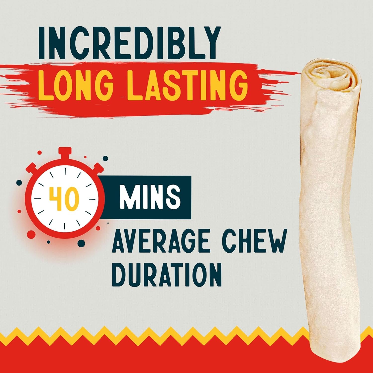 Canine Chews Dog Rawhide Retriever Rolls - Dog Rawhide Chews - 100% Usa-Sourced Natural Beef Raw Hide Dog Bones for Large Dogs - Healthy Single-Ingredient Rawhide Bones Treat