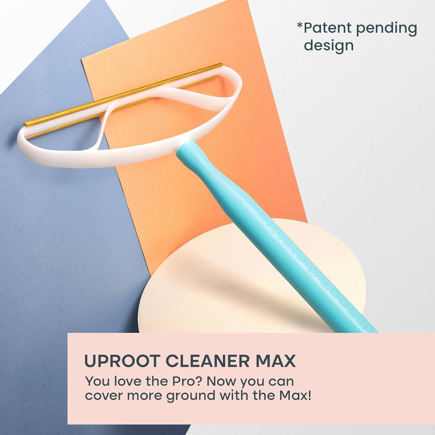 Uproot Cleaner Max Dog Hair Remover for Car & Carpet Rake for Pet Hair Removal - like the Uproot Cleaner Pro Pet Hair Remover, but 2X Bigger & Faster - Easy Cat Hair Remover for Large Fabrics & Rugs