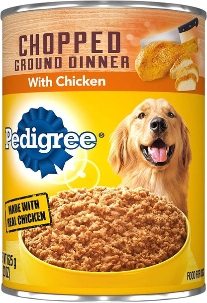 PEDIGREE CHOPPED GROUND DINNER Adult Canned Soft Wet Dog Food Variety Pack