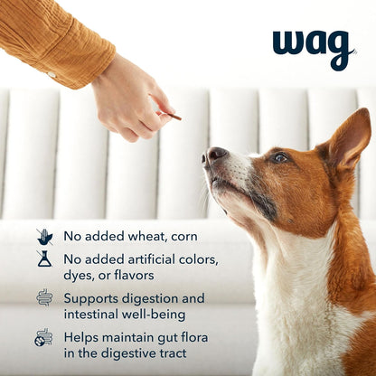 Amazon Brand - Wag Probiotic Supplement Chews for Dogs, Natural Duck Flavor