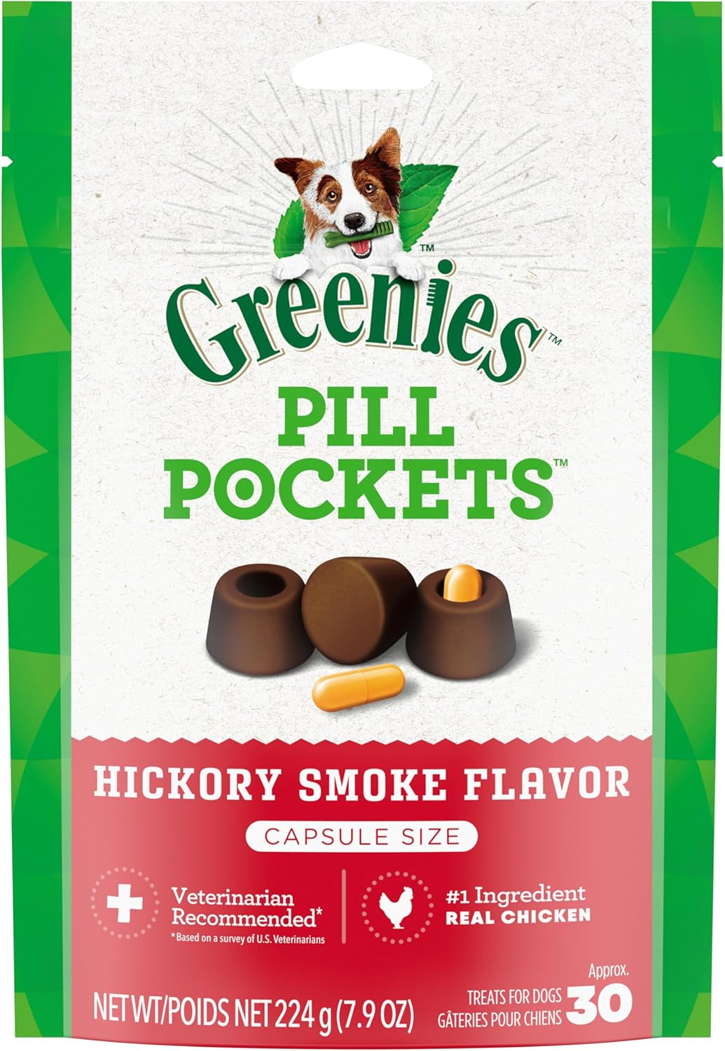 Chicken Flavor Capsule Size Pill Pockets Treats for Dogs