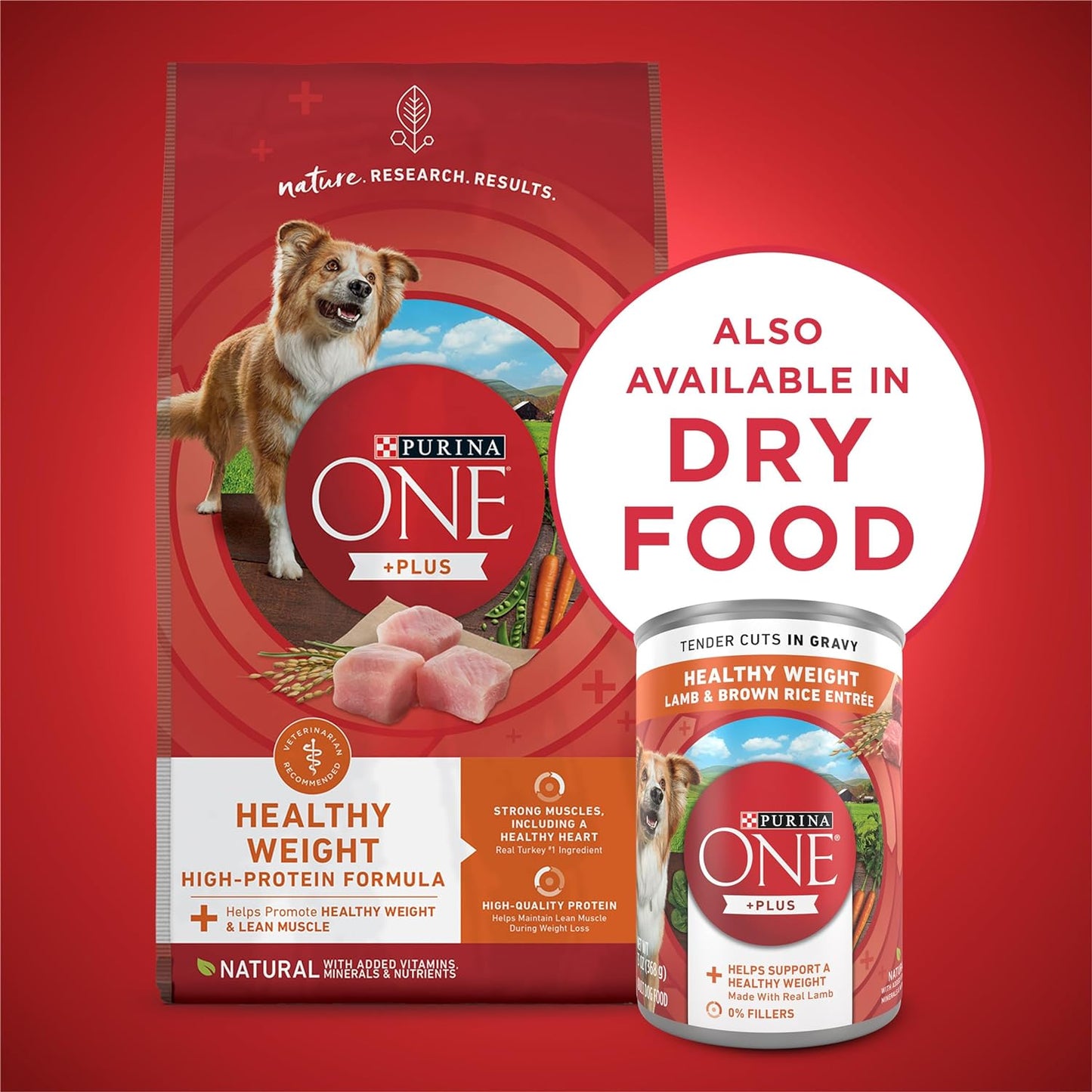 Purina ONE plus Tender Cuts in Gravy Healthy Weight Lamb and Brown Rice Entree in Wet Dog Food Gravy