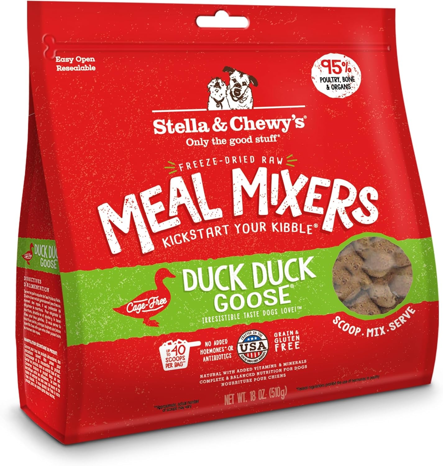 Stella & Chewy'S Freeze Dried Raw Chewy’S Chicken Meal Mixers - Dog Food Topper for Small & Large Breeds - Grain Free, Protein Rich Recipe