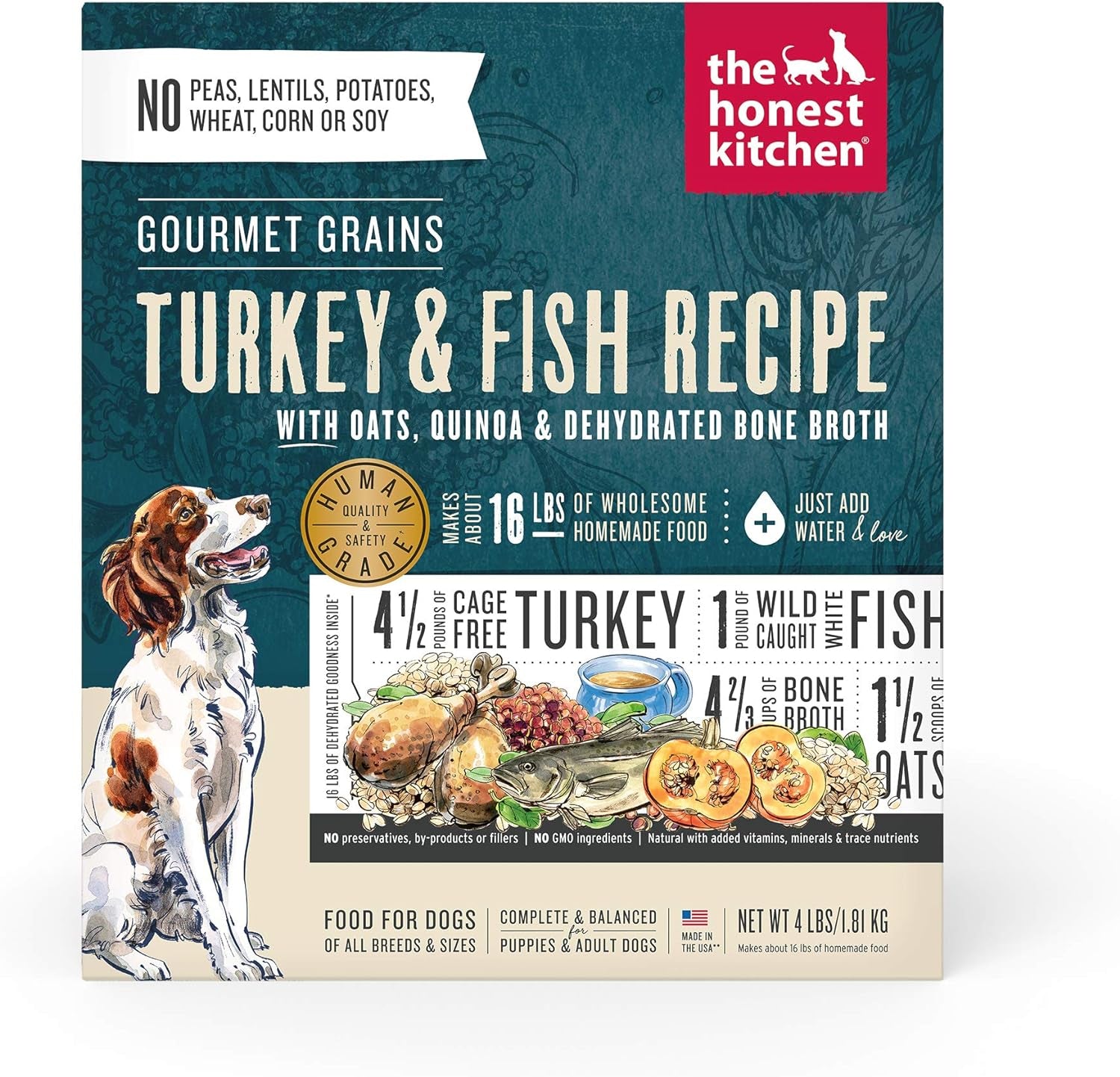 The Honest Kitchen Human Grade Dehydrated Whole Grain Dog Food - Complete Meal or Topper