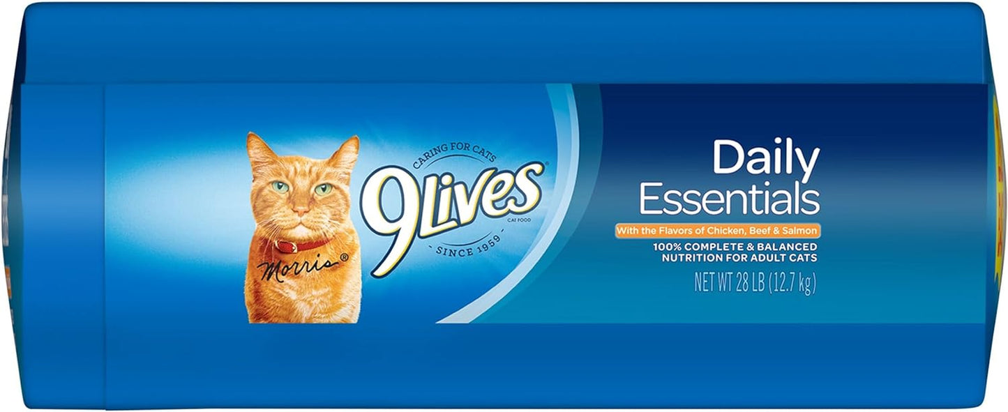 9Lives Daily Essentials Dry Cat Food with Chicken, Beef & Salmon Flavors