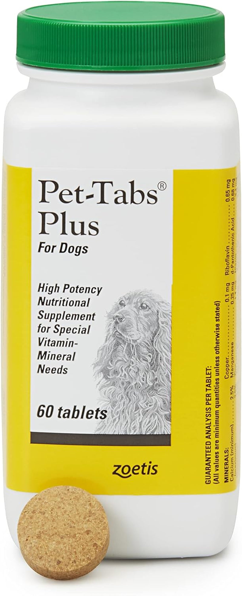 Pet-Tabs plus Multivitamin and Mineral Supplement for Dogs with Special Nutritional Needs, Chewable Tablet