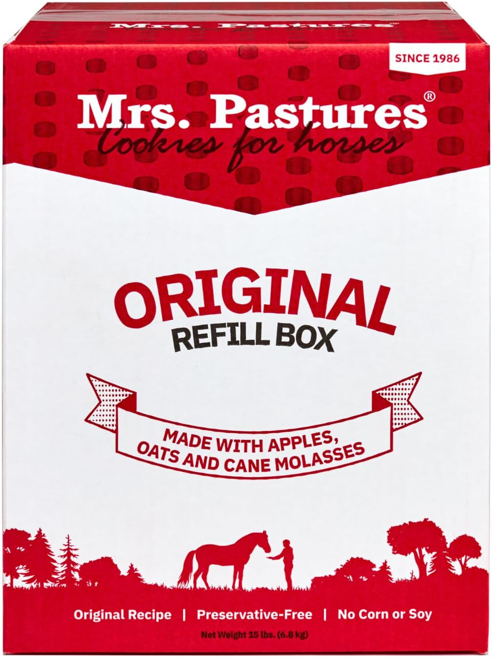 Mrs. Pastures - Cookies for Horses - (15Lb Refill Box)