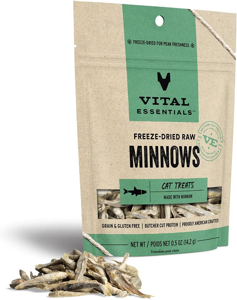 Freeze Dried Raw Cat Treats, Minnows Treats, 0.5 Oz