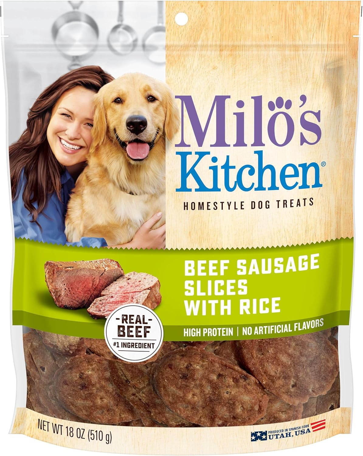 Milo'S Kitchen Homestyle Dog Treats, High Protein, No Artificial Flavors