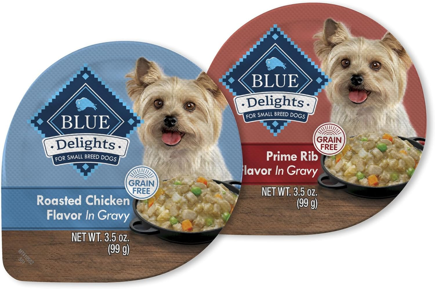 Blue Buffalo Delights Natural Adult Small Breed Wet Dog Food Cups