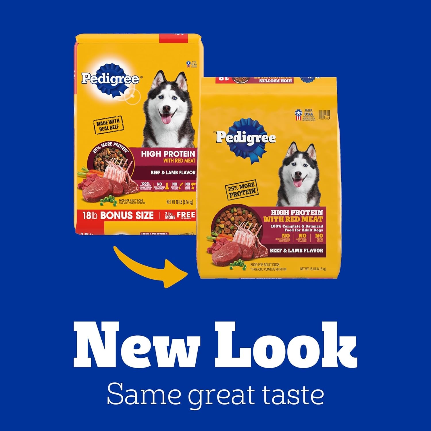 Pedigree High Protein Adult Dry Dog Food, Beef and Lamb Flavor