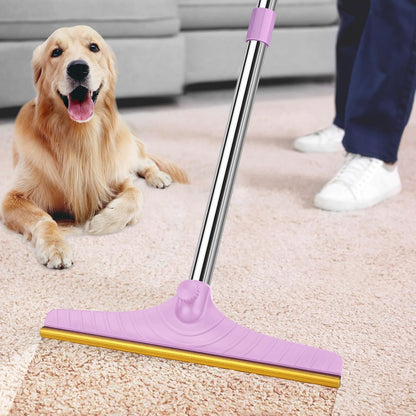 B-Land Carpet Rake for Pet Hair Removal, Reusable Pet Hair Removal Tool Cat Dog Hair Remover with 60” Long Adjustable Handle, Carpet Brush Carpet Scraper Pet Hair Remover Broom