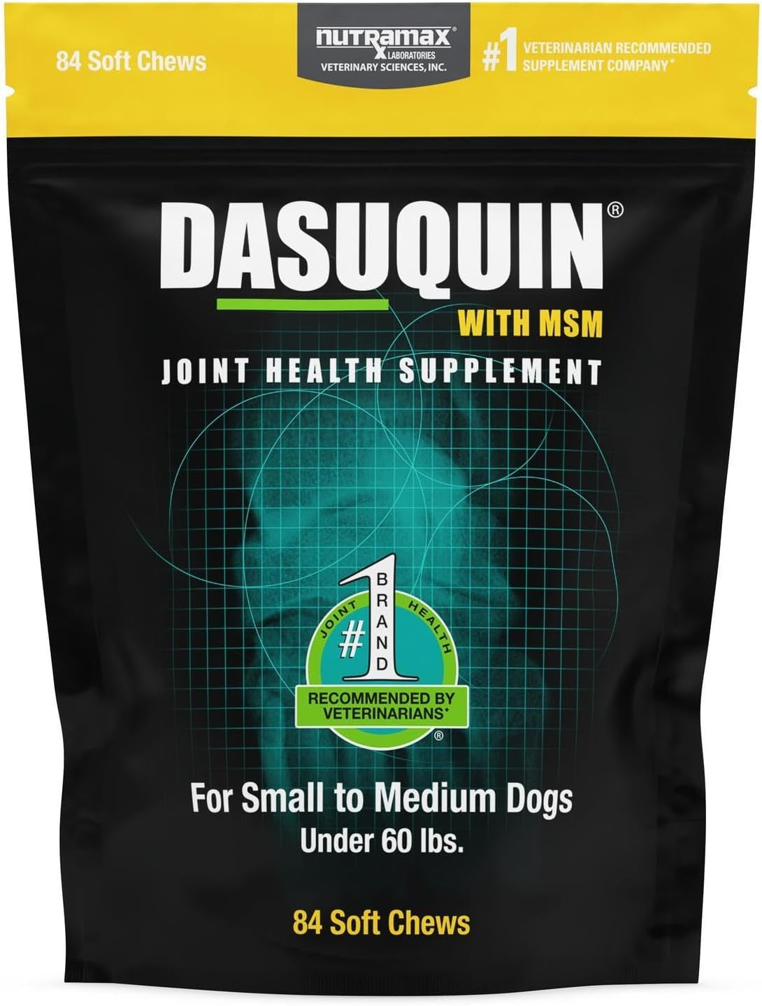 Dasuquin with MSM Joint Health Supplement for Small to Medium Dogs - with Glucosamine, MSM, Chondroitin, ASU, Boswellia Serrata Extract, and Green Tea Extract, 84 Soft Chews