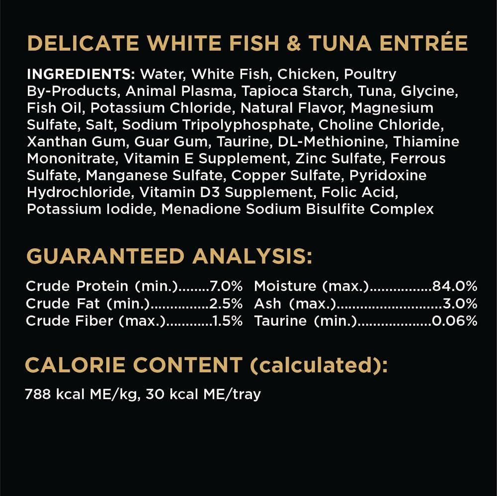 PERFECT PORTIONS Cuts in Gravy Adult Wet Cat Food Trays (24 Count, 48 Servings), Gourmet Salmon, Sustainable Tuna, and Delicate Whitefish & Tuna Entrée, Easy Peel Twin-Pack