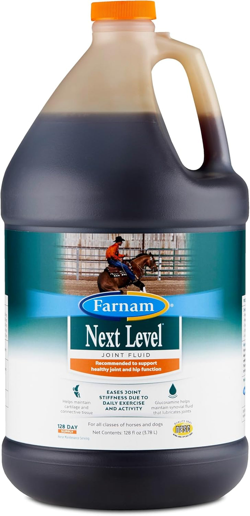 Farnam Next Level Joint Fluid Supplement for Horses and Dogs, Helps Maintain Connective Tissue to Ease Joint Stiffness Due to Daily Activity