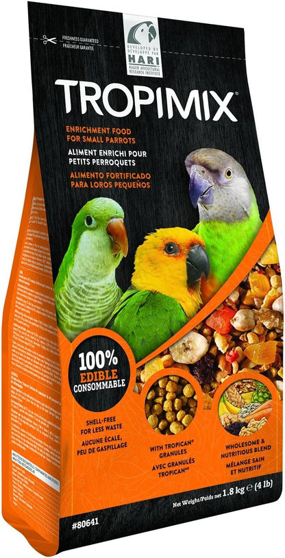 Hari Hagen Tropimix Enrichment Food for Small Parrots - HARI Small Parrot Food with Seeds, Fruit, Nuts, Vegetables, Grains, and Legumes