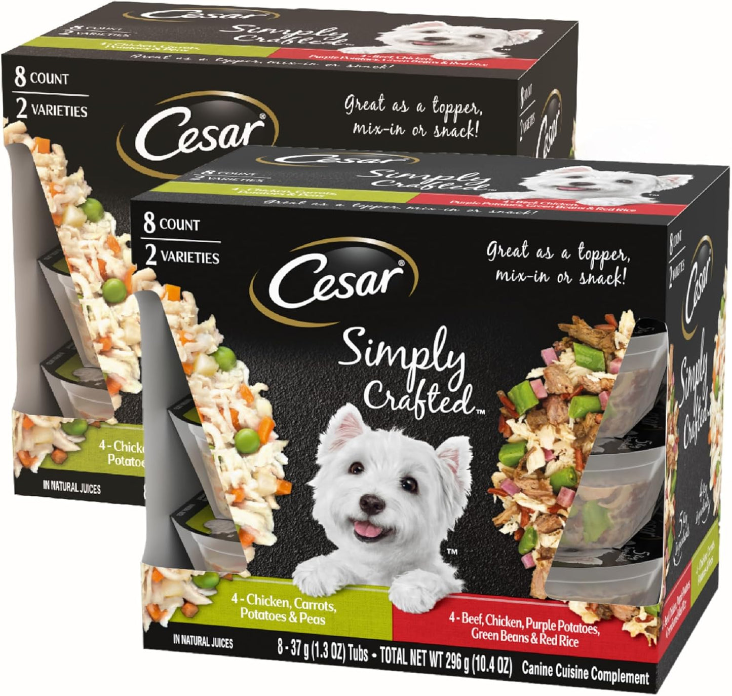 Simply Crafted Adult Wet Dog Food Meal Topper, Chicken, Carrots, Barley & Spinach