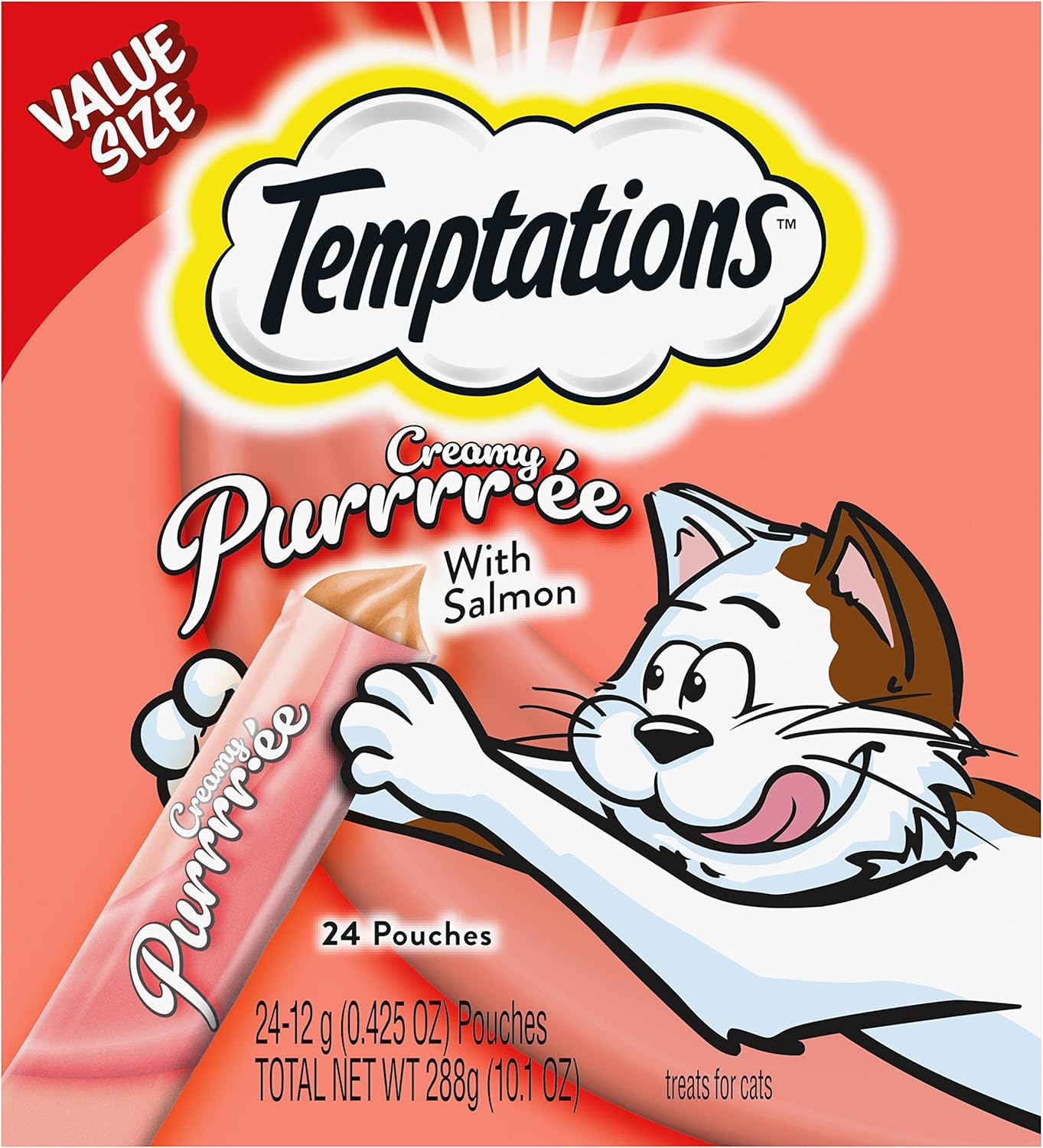 Temptations Creamy Puree Squeezable Lickable Wet Cat Treats