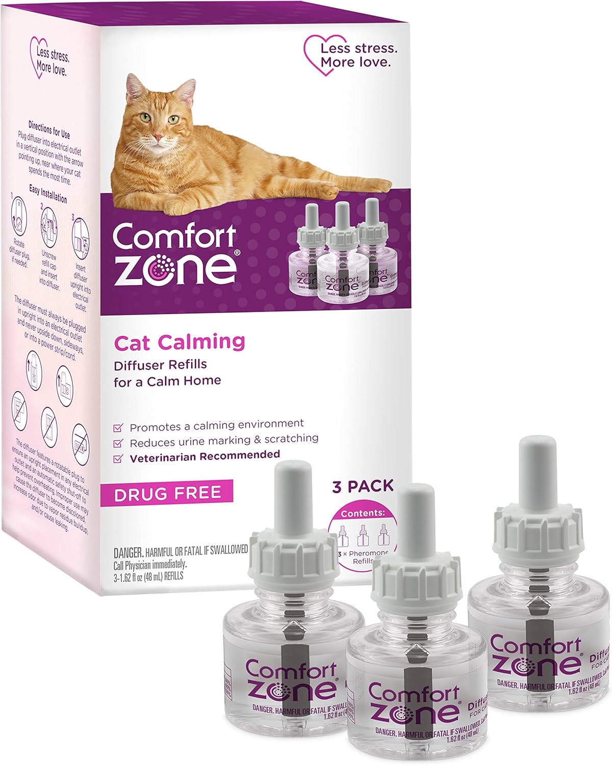 Comfort Zone Cat Calming Diffuser Refills