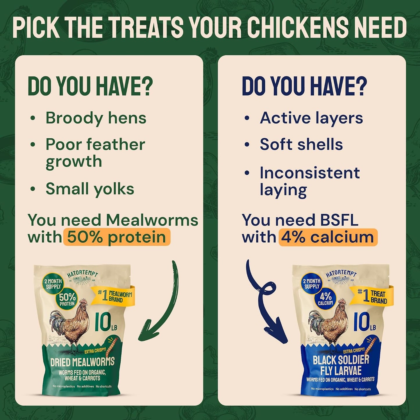 Dried Mealworms - Premium Organic Non-Gmo Dried Mealworms for Chickens - High Protein Chicken Feed Meal Worms for Wild Birds & Chicken Treats for Laying Hens