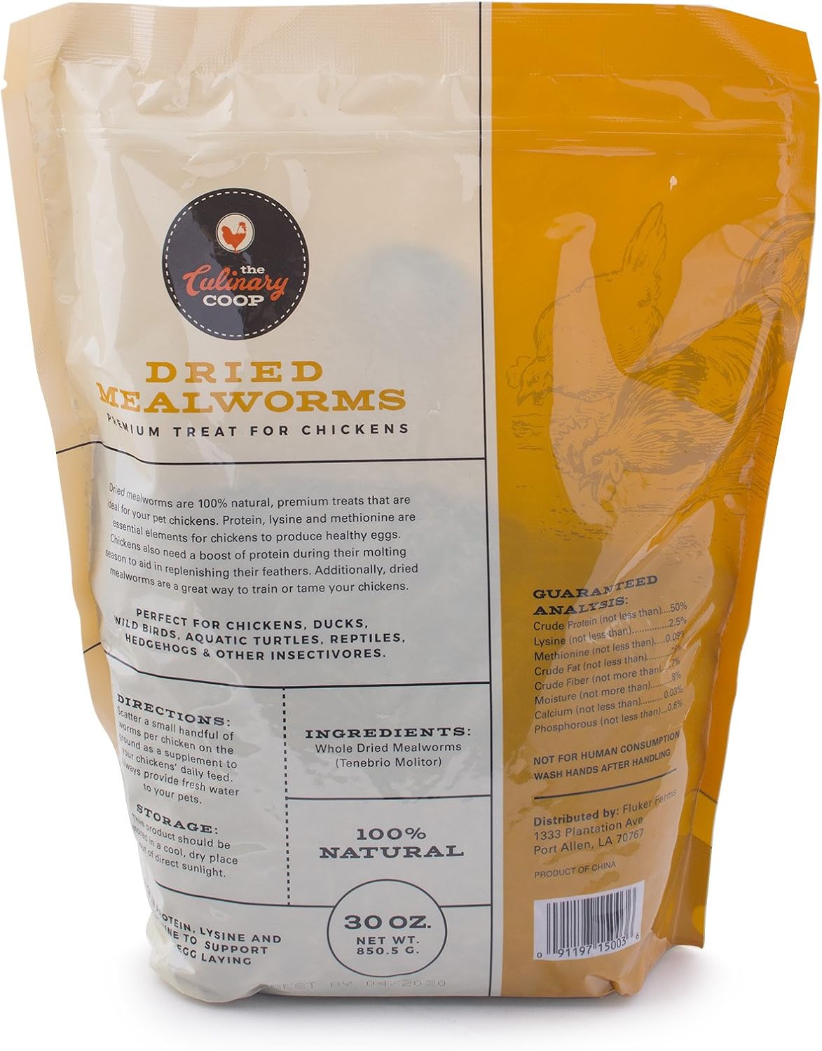 Fluker'S Culinary Coop Premium Chicken Treats, Mealworms, High Protein Worm, Nutritious Treat