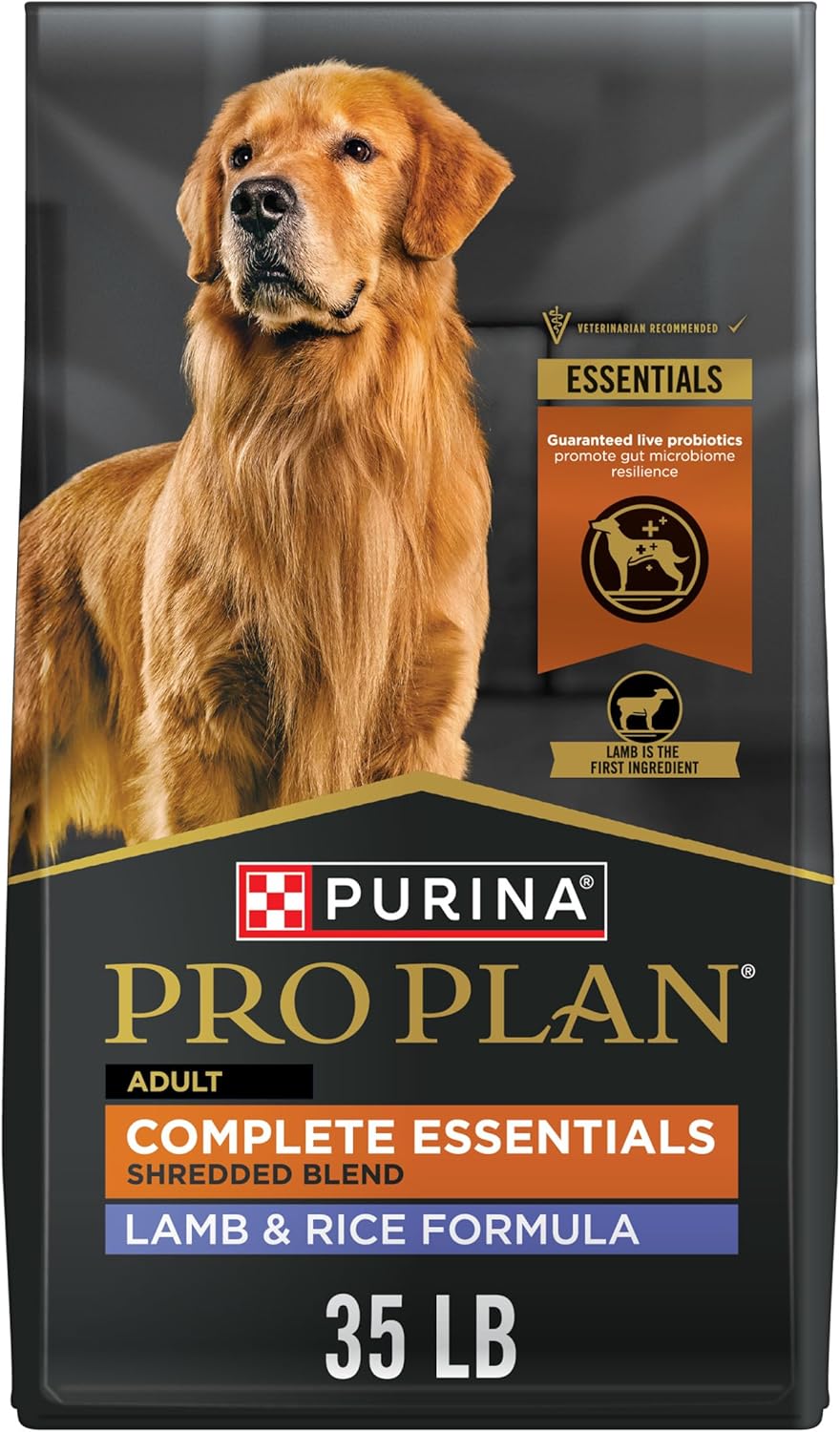 Purina Pro Plan High Protein Dog Food With Probiotics for Dogs, Shredded Blend Chicken & Rice Formula