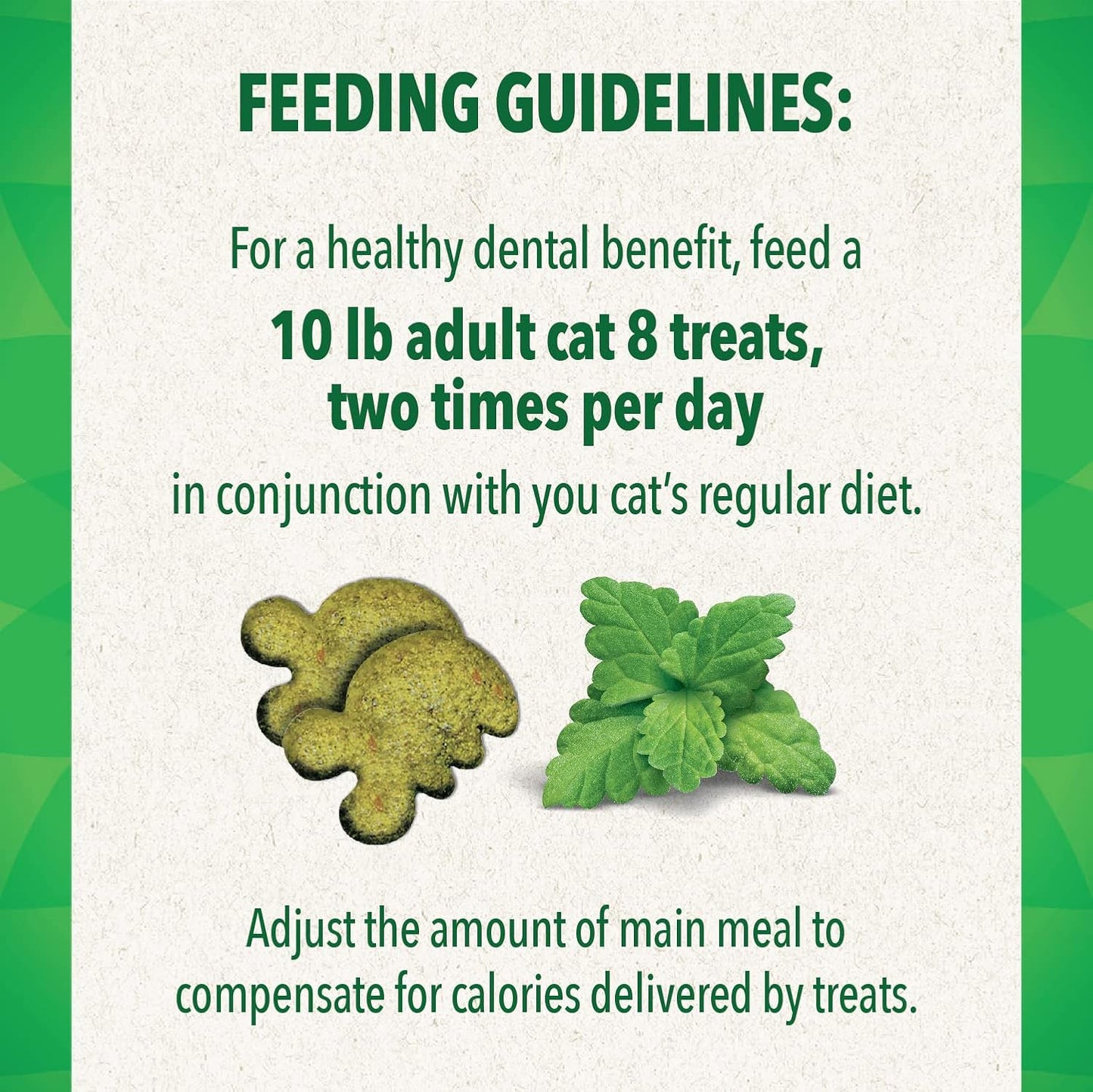 FELINE GREENIES Natural Dental Care Cat Treats Catnip Flavor