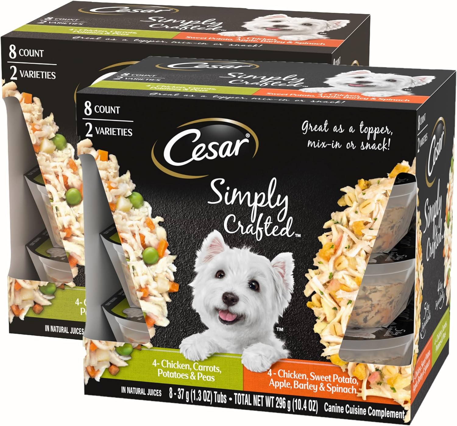 Simply Crafted Adult Wet Dog Food Meal Topper, Chicken, Carrots, Barley & Spinach