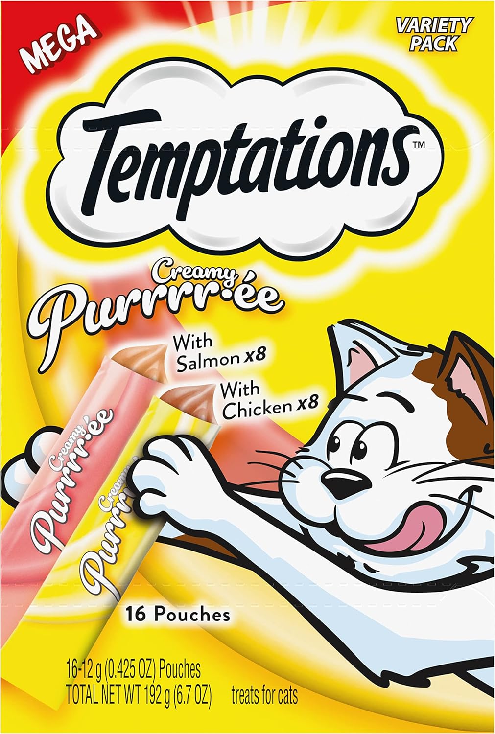 Temptations Creamy Puree Squeezable Lickable Wet Cat Treats