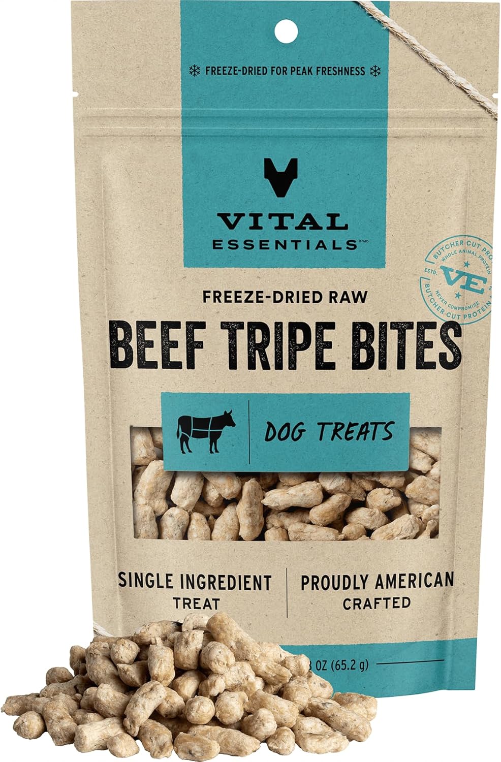 Vital Essentials Freeze Dried Raw Single Ingredient Dog Treats, Beef Liver