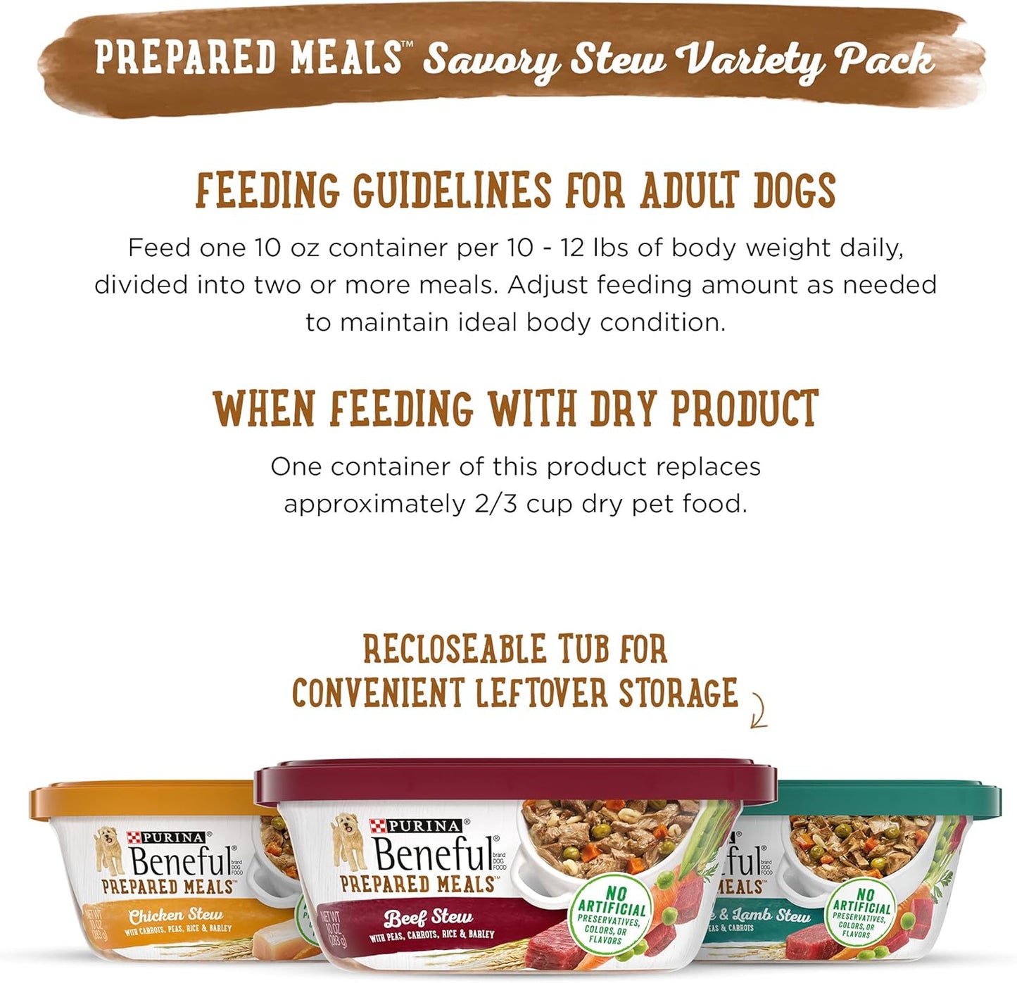 Purina  Gravy Wet Dog Food Variety Pack, Prepared Meals Stew 