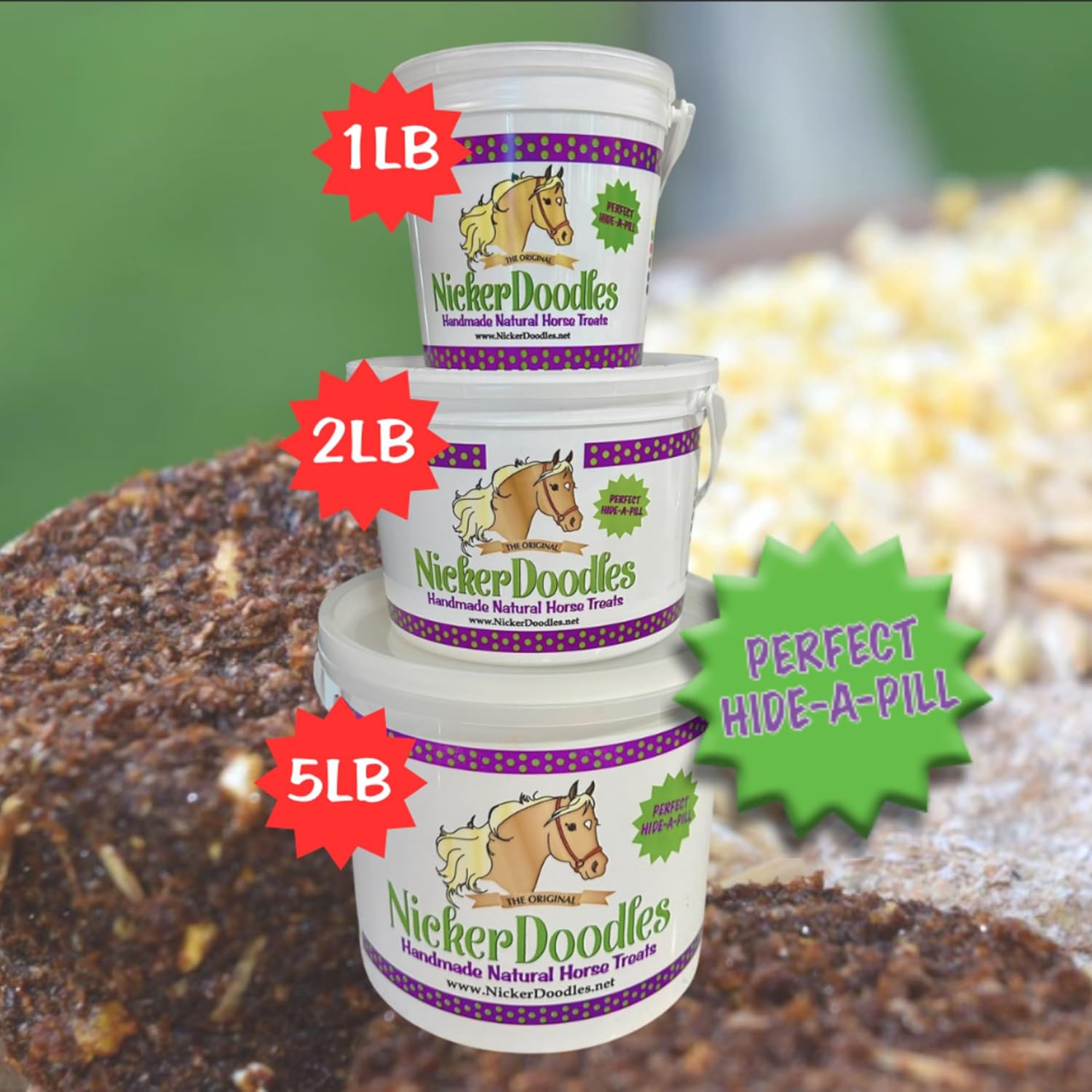 Horse Treats - 5 Lb Pail - Effortlessly Give Medications with Our Soft Baked Treats - Training Treats Are the Perfect Motivator - No Additives or Preservatives