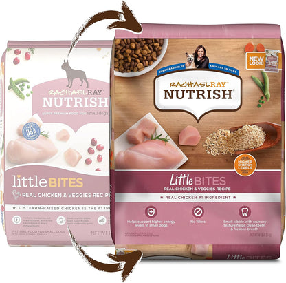 Rachael Ray Nutrish Little Bites Dry Dog Food, Chicken & Veggies Recipe for Small Breeds