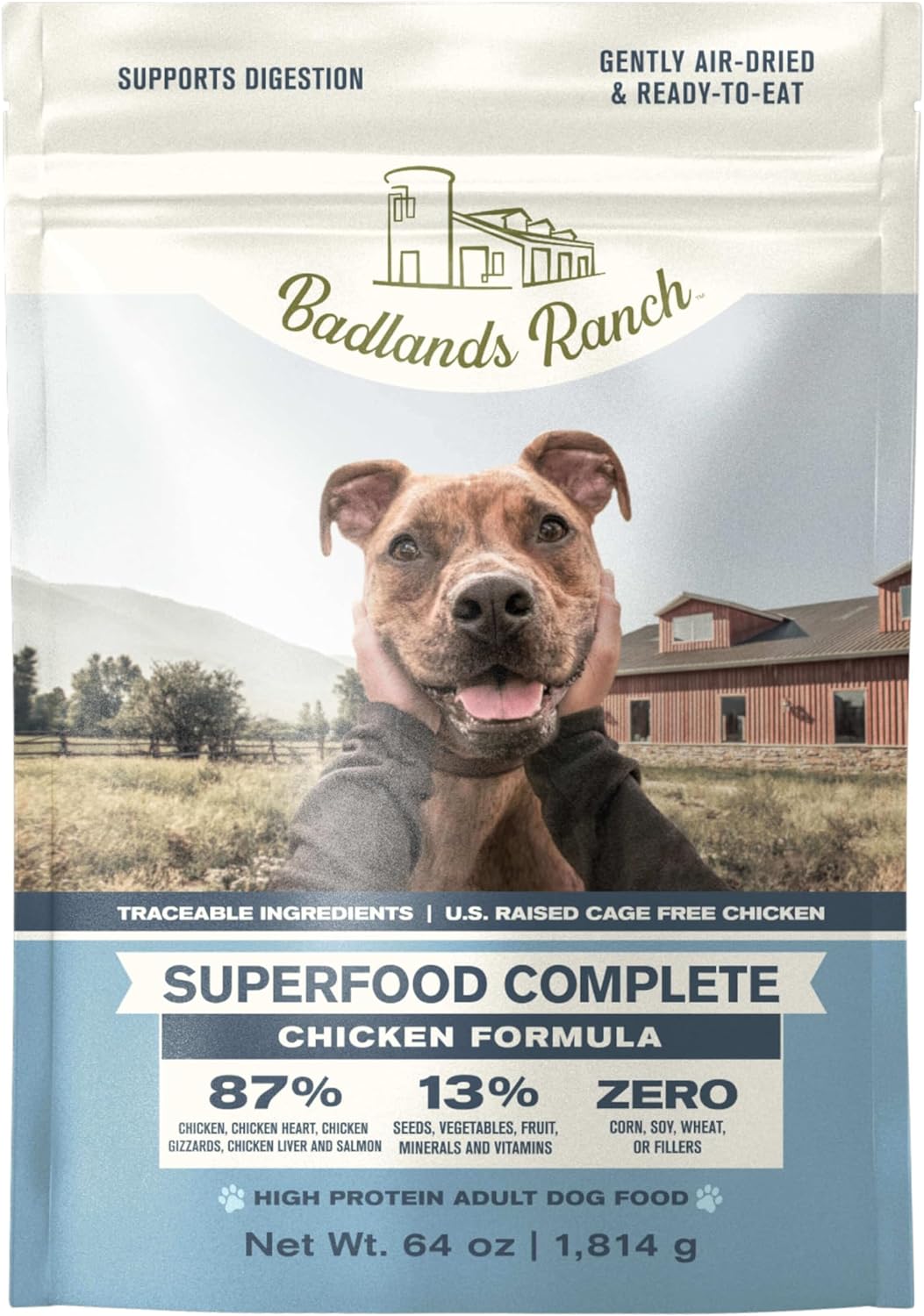 By Katherine Heigl- Superfood Complete Beef Formula Adult Dog Food, Air-Dried, High Protein, Zero Fillers, Superfood Nutrition