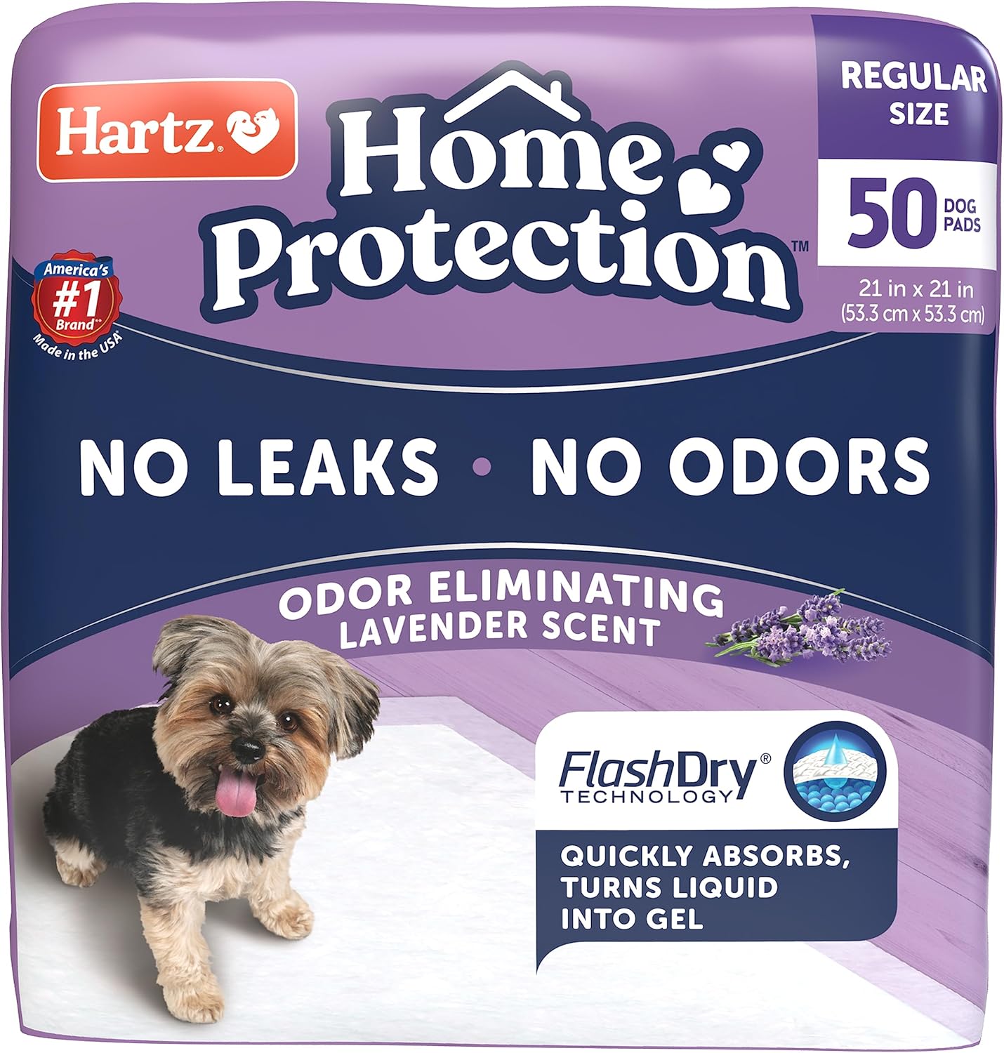 Hartz Home Protection Lavender Scented Dog Pads, Super Absorbent & Won'T Leak, Odor Eliminating